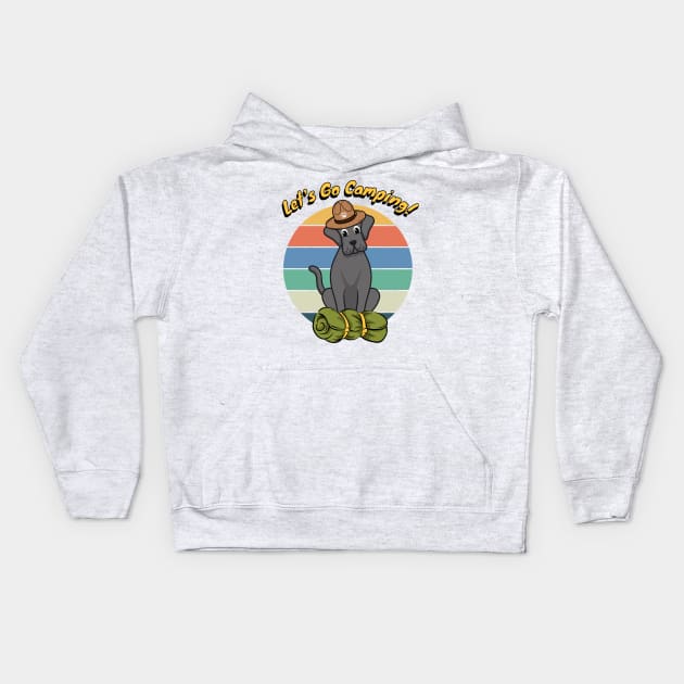 Funny Big Dog Wants to go Camping Kids Hoodie by Pet Station